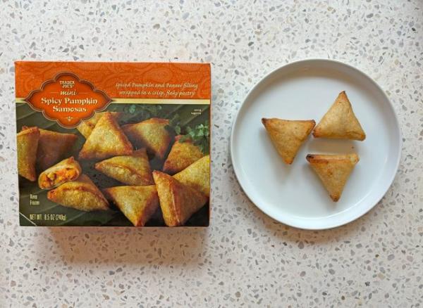 Mini Spicy Pumpkin Samosas from Trader Joe's