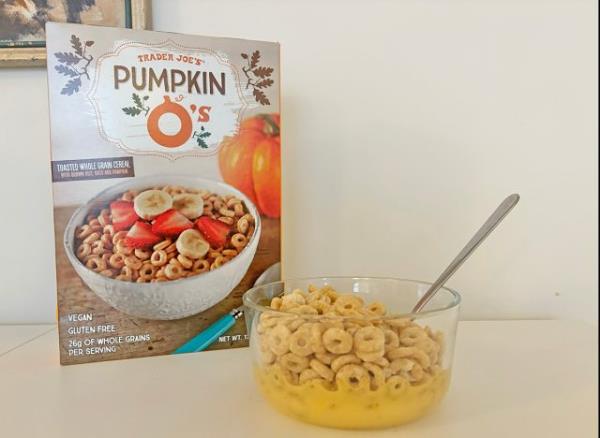 Pumpkin O's cereal from Trader Joe's