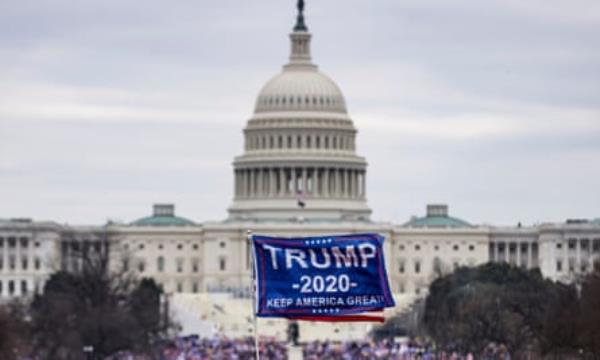 Pro-Trump supporters at the US Capitol on 6 January 2021.